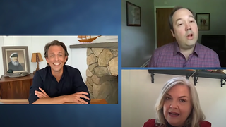 Paula Pell and John Lutz crack up <i>SNL</i> pal Seth Meyers about cracking the <i>Mapleworth Murders</i>